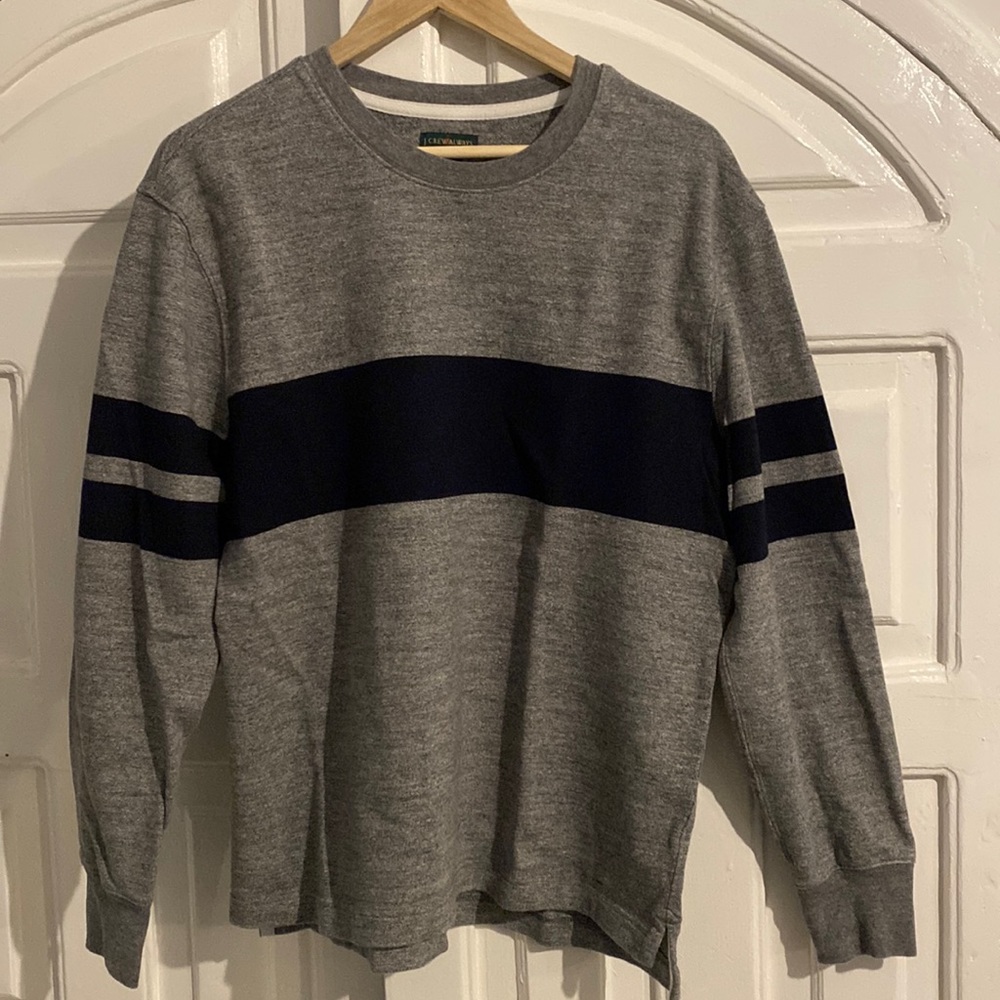 JCrew Crew Neck Striped Sweatshirt, Medium